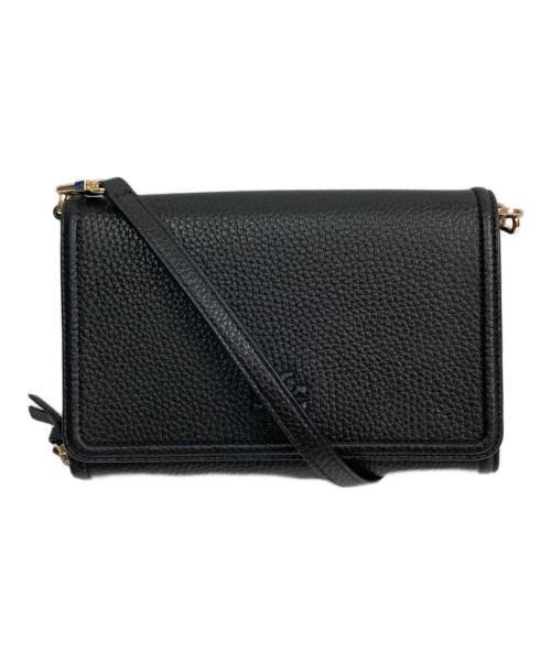 TORY BURCH（トリーバーチ）TORY BURCH (トリーバーチ) THE FLAT WALLET CROSS BODY ブラックの古着・服飾アイテム