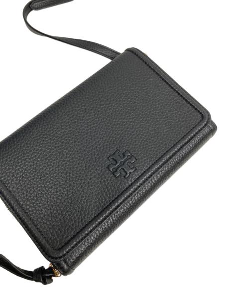 TORY BURCH（トリーバーチ）TORY BURCH (トリーバーチ) THE FLAT WALLET CROSS BODY ブラックの古着・服飾アイテム