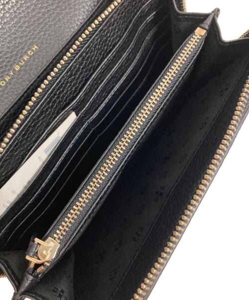 TORY BURCH（トリーバーチ）TORY BURCH (トリーバーチ) THE FLAT WALLET CROSS BODY ブラックの古着・服飾アイテム