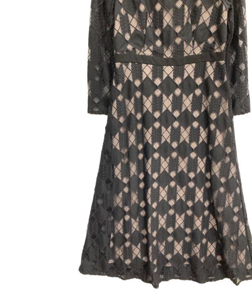 Diagram（ダイアグラム）Diagram (ダイアグラム) ジオメトリックレースワンピース ブラック サイズ:36の古着・服飾アイテム
