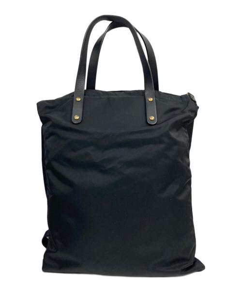 BURBERRY（バーバリー）BURBERRY (バーバリー) キングダム ナイロン フラット トゥウェイ トートバッグ ブラックの古着・服飾アイテム