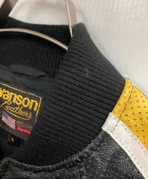 VANSON（バンソン）VANSON (バンソン) Supreme (シュプリーム) Perforated Bomber Jacket ブラック サイズ:Lの古着・服飾アイテム