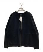 Spick and Spanスピック＆スパン）の古着「コットンダブルジップニットカーディガン」｜ブラック
