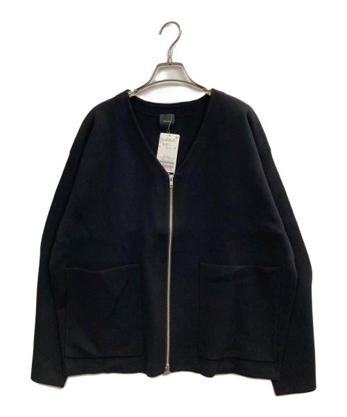 Spick and Span（スピック＆スパン）Spick and Span (スピック＆スパン) コットンダブルジップニットカーディガン ブラック サイズ:記載なし（実寸サイズを参照ください）の古着・服飾アイテム