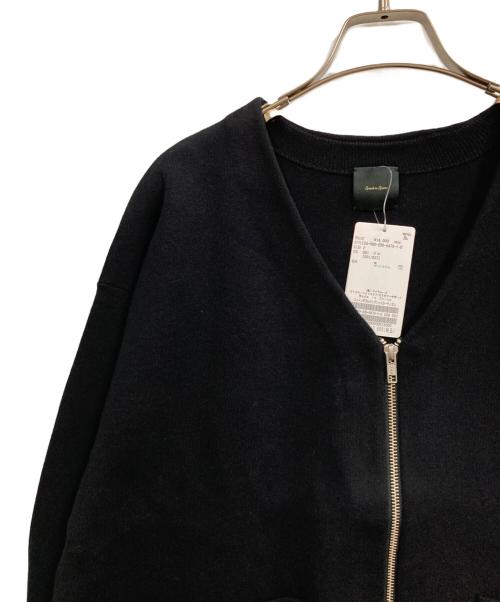 Spick and Span（スピック＆スパン）Spick and Span (スピック＆スパン) コットンダブルジップニットカーディガン ブラック サイズ:記載なし（実寸サイズを参照ください）の古着・服飾アイテム