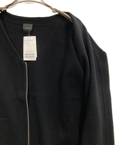 Spick and Span（スピック＆スパン）Spick and Span (スピック＆スパン) コットンダブルジップニットカーディガン ブラック サイズ:記載なし（実寸サイズを参照ください）の古着・服飾アイテム