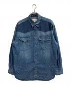 Maison Margielaメゾンマルジェラ）の古着「BICOLOR DENIM SHIRT」｜インディゴ