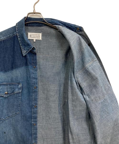 Maison Margiela（メゾンマルジェラ）Maison Margiela (メゾンマルジェラ) BICOLOR DENIM SHIRT インディゴ サイズ:48の古着・服飾アイテム