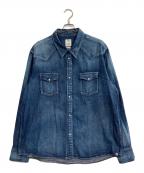 VISVIMビズビム）の古着「SOCIAL SCULPTURE SHIRT DMGD」｜インディゴ