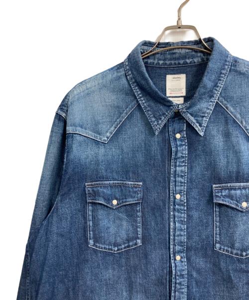 VISVIM（ビズビム）VISVIM (ビズビム) SOCIAL SCULPTURE SHIRT DMGD インディゴ サイズ:5の古着・服飾アイテム