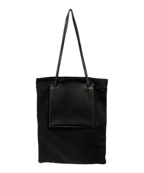 JIL SANDER（ジルサンダー）JIL SANDER (ジルサンダー) POCKET FLAT SHOPPER LARGE BAG ブラックの古着・服飾アイテム