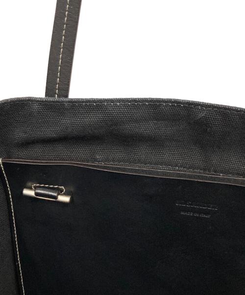 JIL SANDER（ジルサンダー）JIL SANDER (ジルサンダー) POCKET FLAT SHOPPER LARGE BAG ブラックの古着・服飾アイテム