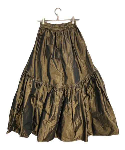MAISON SPECIAL（メゾンスペシャル）MAISON SPECIAL (メゾンスペシャル) メモリーシャンブレーボリュームスカート カーキ サイズ:FREEの古着・服飾アイテム