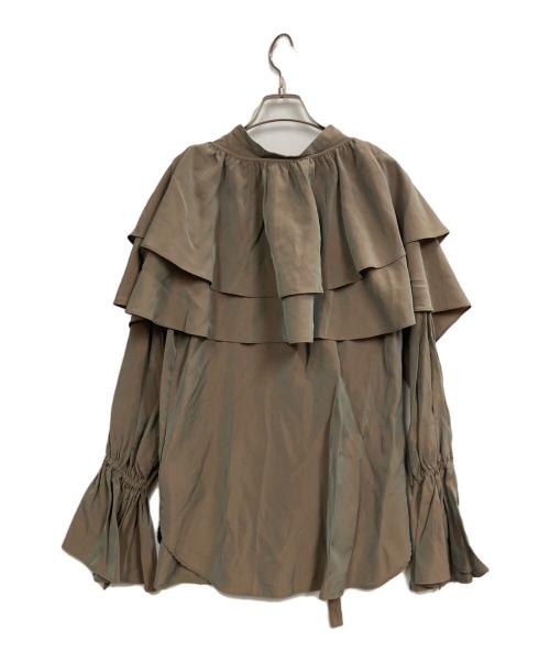 MAISON SPECIAL（メゾンスペシャル）MAISON SPECIAL (メゾンスペシャル) ティアード袖ギャザーブラウス カーキ サイズ:FREEの古着・服飾アイテム