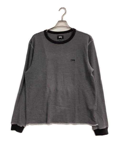 stussy（ステューシー）stussy (ステューシー) 長袖サーマルカットソー ブラック サイズ:Mの古着・服飾アイテム