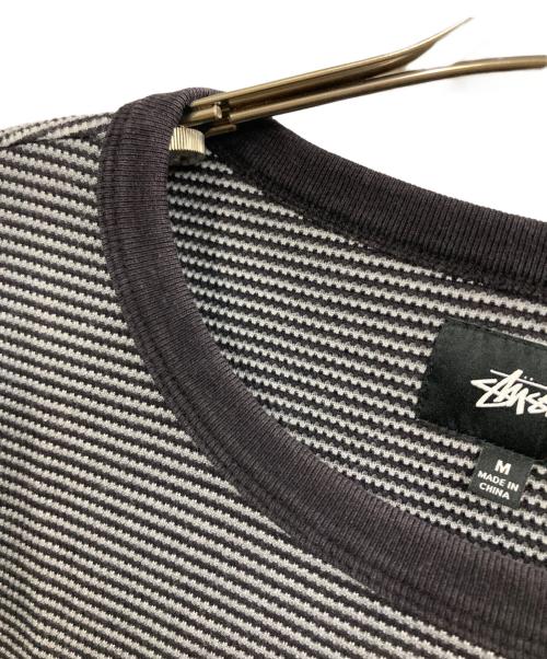 stussy（ステューシー）stussy (ステューシー) 長袖サーマルカットソー ブラック サイズ:Mの古着・服飾アイテム