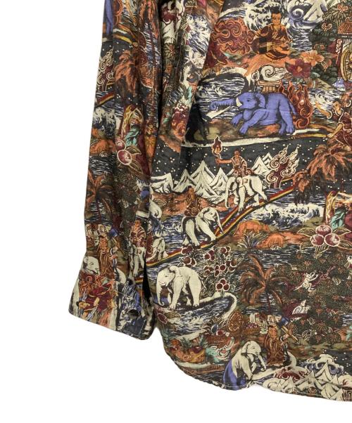 NICENESS（ナイスネス）NICENESS (ナイスネス) KRISTブッディハワイアンプリントシャツ ブラウン サイズ:Mの古着・服飾アイテム