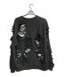 JUN/NAKAYAMA (ジュン ナカヤマ) DISTRESSED CREWNECK ブラック サイズ:S/M：9000円