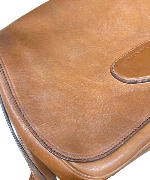 PRADA（プラダ）PRADA (プラダ) Lether Crossbody Bag ブラウンの古着・服飾アイテム