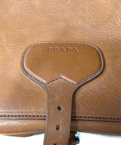 PRADA（プラダ）PRADA (プラダ) Lether Crossbody Bag ブラウンの古着・服飾アイテム