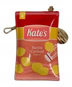 Kate Spadeケイトスペード）の古着「スナックタイム パテントキーフォブコインケース」｜ピンク