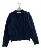 NKNITンニット）の古着「big cable KNIT」｜ネイビー