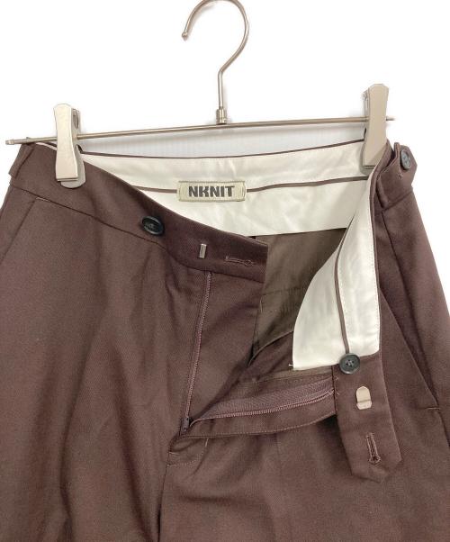 NKNIT（ンニット）NKNIT (ンニット) ワイドスラックス ブラウン サイズ:1の古着・服飾アイテム