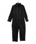 s'yteサイト）の古着「COTTON TWILL 6-POCKET ZIP-UP JUMPSUIT」｜ブラック