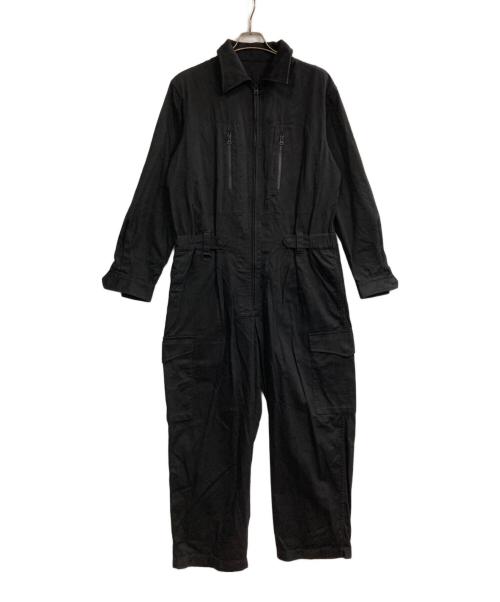 s'yte（サイト）s'yte (サイト) COTTON TWILL 6-POCKET ZIP-UP JUMPSUIT ブラック サイズ:2の古着・服飾アイテム