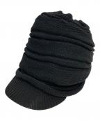 s'yteサイト）の古着「ACRYLIC FLAX KNIT CASQUETTE」｜ブラック