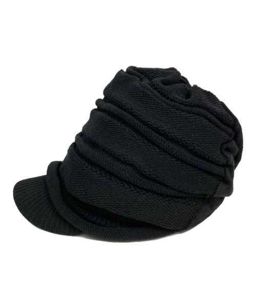 s'yte（サイト）s'yte (サイト) ACRYLIC FLAX KNIT CASQUETTE ブラックの古着・服飾アイテム