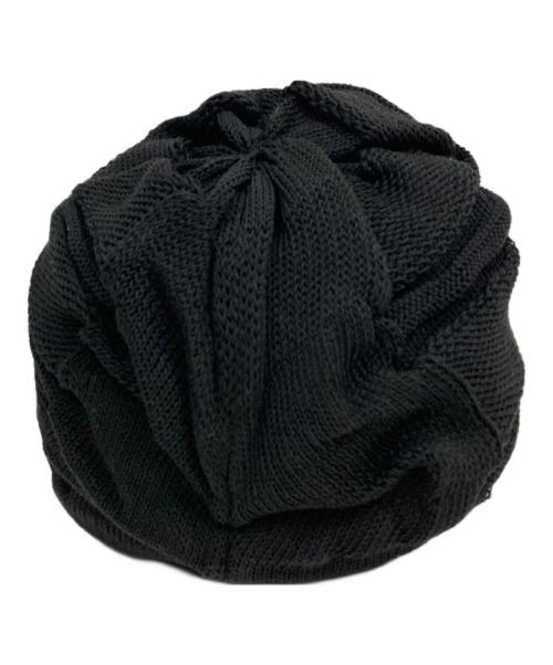 s'yte（サイト）s'yte (サイト) ACRYLIC FLAX KNIT CASQUETTE ブラックの古着・服飾アイテム