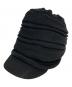 s'yte（サイト）の古着「ACRYLIC FLAX KNIT CASQUETTE」｜ブラック