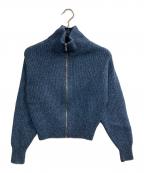YLEVEイレーヴ）の古着「WOOL KNIT FULL ZIP PULL OVER」｜ブルー