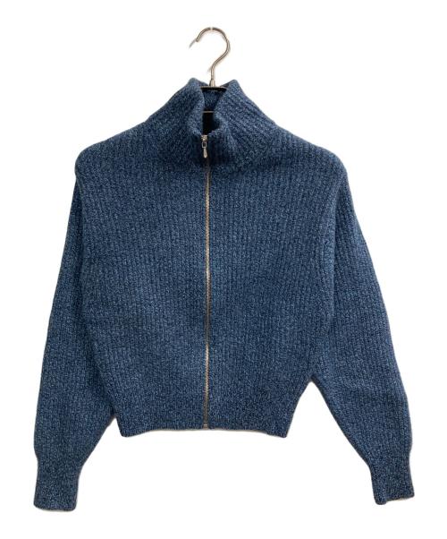 YLEVE（イレーヴ）YLEVE (イレーヴ) WOOL KNIT FULL ZIP PULL OVER ブルー サイズ:1の古着・服飾アイテム