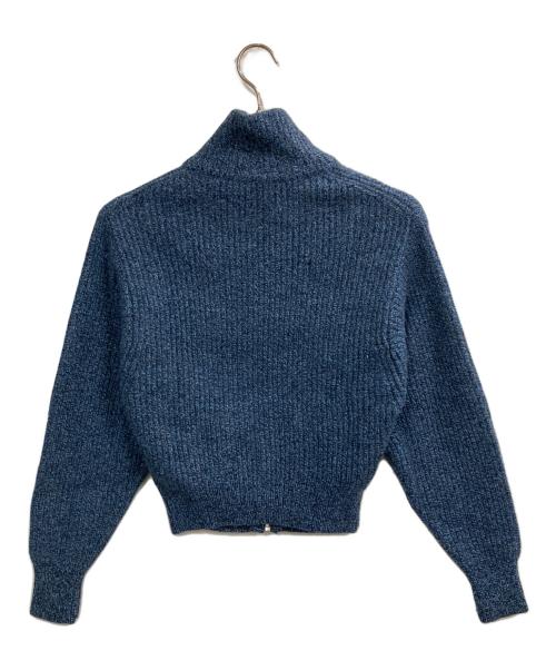 YLEVE（イレーヴ）YLEVE (イレーヴ) WOOL KNIT FULL ZIP PULL OVER ブルー サイズ:1の古着・服飾アイテム