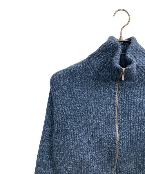 YLEVE（イレーヴ）YLEVE (イレーヴ) WOOL KNIT FULL ZIP PULL OVER ブルー サイズ:1の古着・服飾アイテム