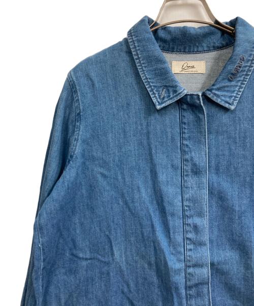 Q.anos（キュアノス）Q.anos (キュアノス) 2WAYデニムシャツ インディゴ サイズ:Fの古着・服飾アイテム