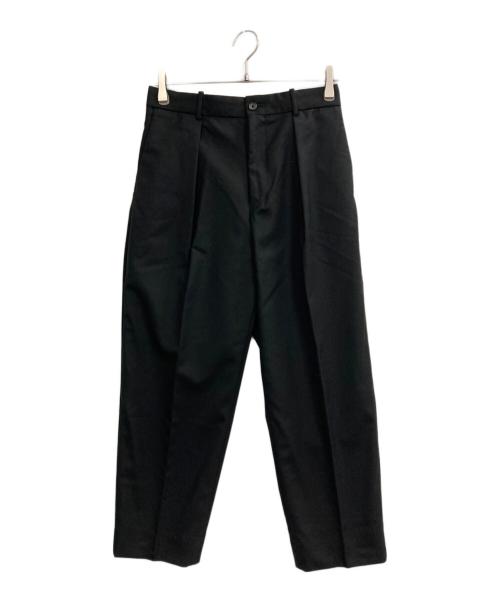MARKAWARE（マーカウェア）MARKAWARE (マーカウェア) PEGTOP TROUSERS ORGANIC WOOL TROPICAL ブラック サイズ:3の古着・服飾アイテム