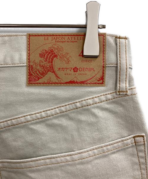 417 by EDIFICE（417 バイ エディフィス）417 by EDIFICE (417 バイ エディフィス) LE JAPON ATELIER (ル ジャポン アトリエ) OKAYAMA DENIM 別注TYPE.2 カーブレッグパンツ アイボリー サイズ:Mの古着・服飾アイテム