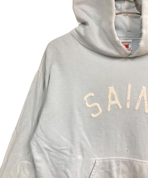 SAINT MICHAEL（セントマイケル）SAINT MICHAEL (セントマイケル) Hoodie Felt スカイブルー サイズ:Lの古着・服飾アイテム
