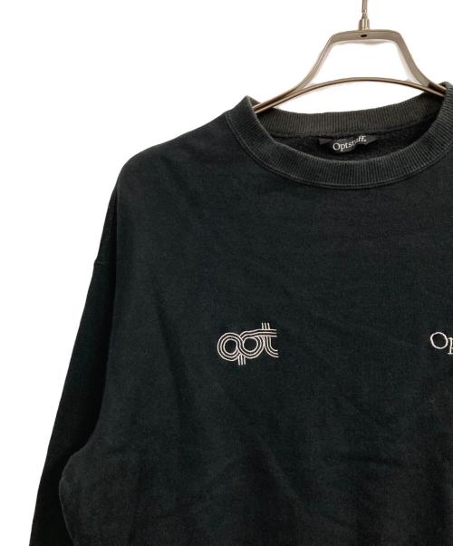 OPTSTUFF（オプトスタフ）optstuff (オプトスタフ) クルーネックスウェット ブラック サイズ:Mの古着・服飾アイテム