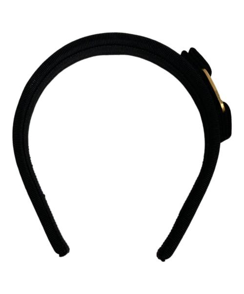 Salvatore Ferragamo（サルヴァトーレ フェラガモ）Salvatore Ferragamo (サルヴァトーレ フェラガモ) ヴァラリボンカチューシャ ブラックの古着・服飾アイテム