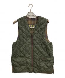 Barbour（バブアー）の古着「QUILTED WAISTCOAT ZIP-IN LINER VEST」｜オリーブ