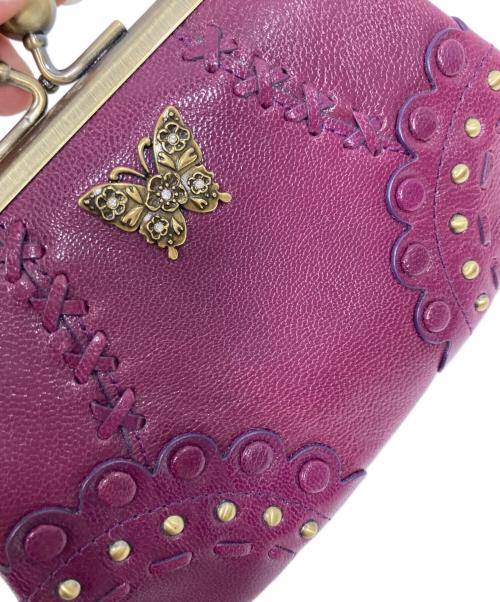 ANNA SUI（アナスイ）ANNA SUI (アナスイ) マチルダ 口金ミニ財布 パープルの古着・服飾アイテム
