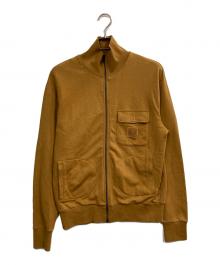 FRED PERRY（フレッドペリー）の古着「ファネル ネック バッジ トラックジャケット」｜イエロー