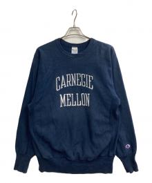 Champion REVERSE WEAVE（チャンピオン リバース ウィーブ）の古着「90s Carnegie Mellon刺繍スウェット」｜ネイビー