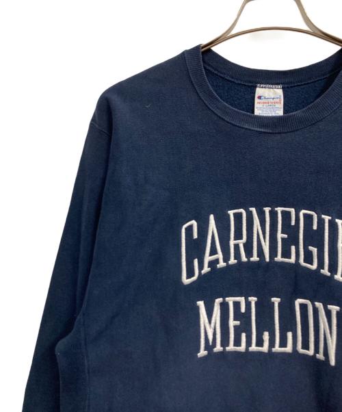 Champion REVERSE WEAVE（チャンピオン リバース ウィーブ）Champion REVERSE WEAVE (チャンピオン リバース ウィーブ) 90s Carnegie Mellon刺繍スウェット ネイビー サイズ:XLの古着・服飾アイテム