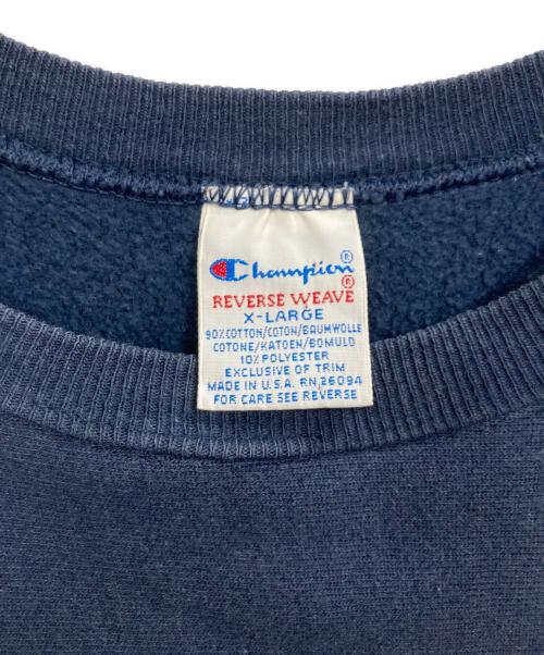 Champion REVERSE WEAVE（チャンピオン リバース ウィーブ）Champion REVERSE WEAVE (チャンピオン リバース ウィーブ) 90s Carnegie Mellon刺繍スウェット ネイビー サイズ:XLの古着・服飾アイテム