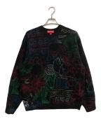 SUPREMEシュプリーム）の古着「26SS collage embroidered sweater」｜ブラック